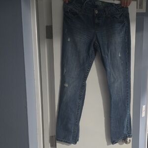 Aeropostale Women's Straight Leg Blue Jeans
